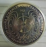 (A111) MONEDA DIN ARGINT GERMANIA - 10 EURO 2013, LIT. G, 125 ANI DE LA DESCOPERIREA RADIATIEI ELECTROMAGNETICE DE HEINRICH HERTZ, STARE PROOF