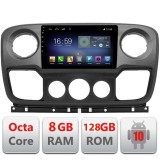 Navigatie Android Opel Movano Renault Master 2010-2021 8GB RAM 128GB LTE