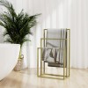 VidaXL Suport de prosoape autonom, auriu, 48x24x79 cm, fier 343092