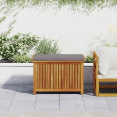 vidaXL Cutie de perne de exterior 90x50x60,5 cm lemn masiv de salc&acirc;m 4106478