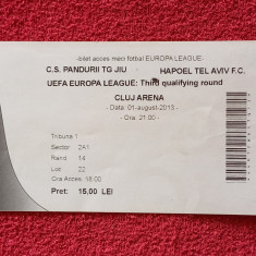 Bilet meci fotbal PANDURII TG-JIU-HAPOEL TEL AVIV (Europa League 01.08.2013)