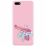 Husa silicon pentru Huawei Y5 2018, Fight Like A Girl