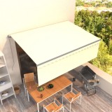 Copertina retractabila manual cu stor, crem, 4,5x3 m GartenMobel Dekor, vidaXL