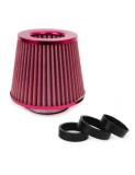 Filtru sport universal de admisie a aerului auto, rosu 160x155x118mm cu adaptori