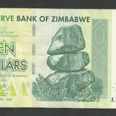 ZIMBABWE 10 DOLARI DOLLARS 2007 [4] P-67 , VF++