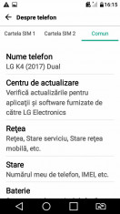 vand telefon LG k4 2017 Dual SIM foto