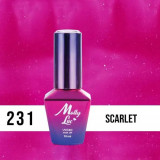 Lac gel MOLLY LAC UV/LED gel polish Glowing Time - Scarlet 231, 10ml