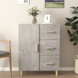 vidaXL Servantă, gri beton, 69,5x34x90 cm, lemn prelucrat