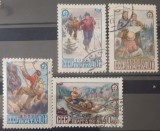 Rusia 1959 turism , schi,alpinist, serie , 4v stampilata