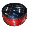 Cablu putere cupru 8GA (6.7mm/8.31mm2) 25m rosu