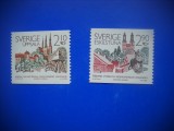 HOPCT TIMBRE SUEDIA MNH 976 ORASE NORDIA 86 -2 VALORI 1986-NESTAMPILAT