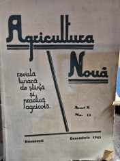 Revista Agricultura Noua - Anul X No. 12 - Decembrie 1943 foto