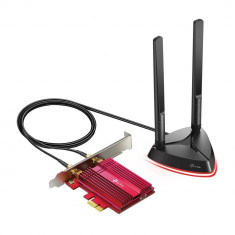 Adaptor wireless tp-link archer ax3000e wi-fi 6 bluetooth 5.0 pcie two high-gain dual band antennas foto