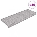 VidaXL Covorașe scară autoadezive aspect sisal 30 buc Platina