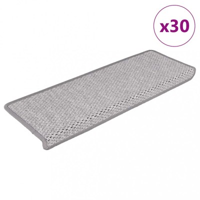 Gossi covorase scara autoadezive aspect sisal 30 buc platina foto