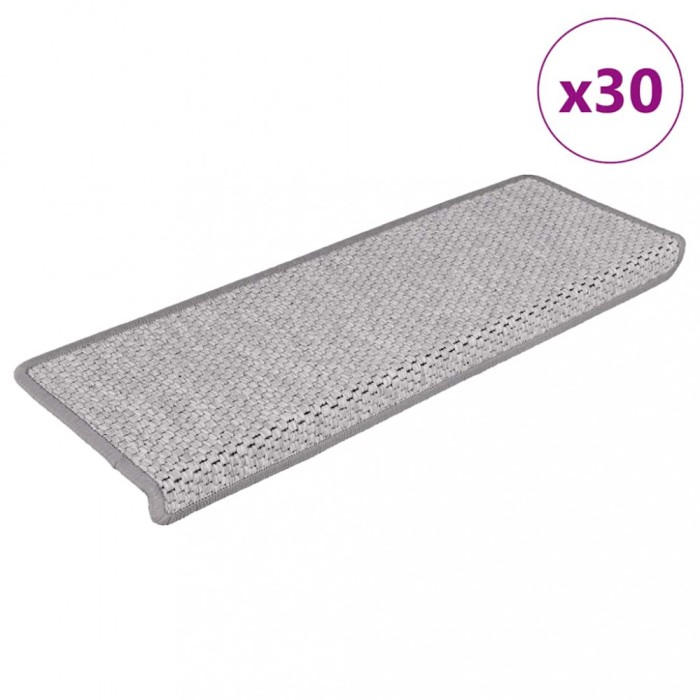 Gossi covorase scara autoadezive aspect sisal 30 buc platina