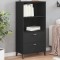 Gossi biblioteca &bdquo;viken&rdquo;, negru, 60x35x123 cm, lemn prelucrat