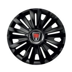 Set 4 capace roti Negre Cu Inel Cromat Royal pentru gama auto Rover