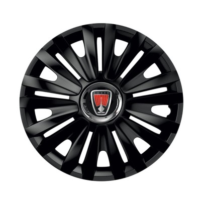 Set 4 capace roti Negre Cu Inel Cromat Royal pentru gama auto Rover foto