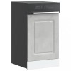 VidaXL Panou pentru mașină de spălat vase Beton Gri Lemn prelucrat 853651
