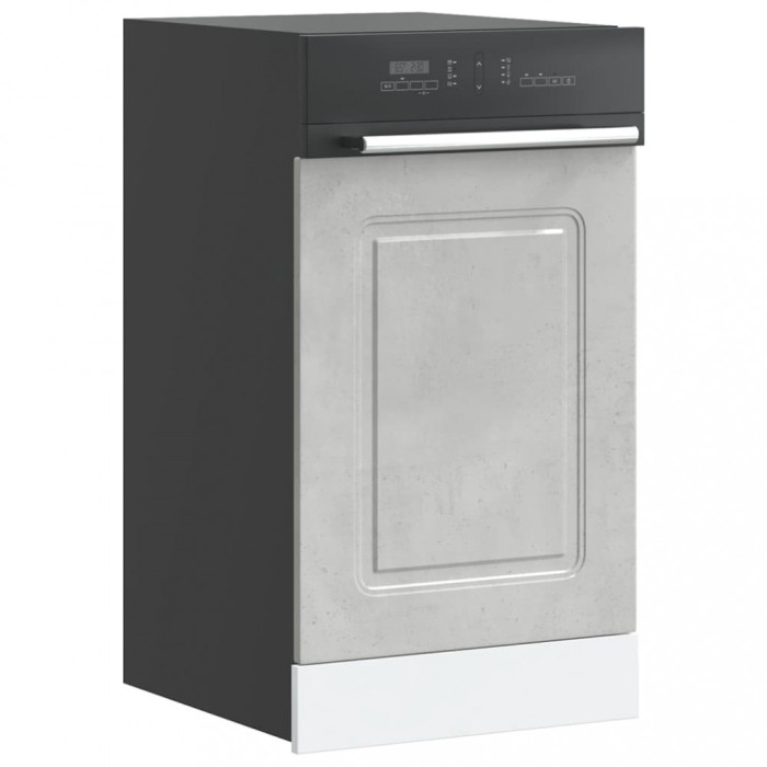 vidaXL Panou pentru mașină de spălat vase Beton Gri Lemn prelucrat 853651