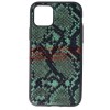 Husa iPhone 11 Pro, TPU Leather Snake, Verde, Protectie Premium