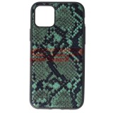 Husa iPhone 11, TPU Piele Snake, Verde