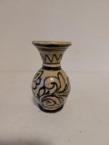 Vaza mica ceramica Korond / Corund, veche, anii 60-70, 12cm inaltime