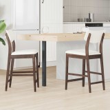 vidaXL Scaune de dining 2 pcs Maro deschis 48 x 49 x 95 cm 42020474