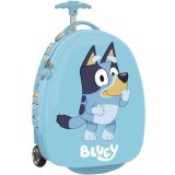 Troler oval pentru calatorii, Safta, Bluey, 28 x 43 x 23 cm
