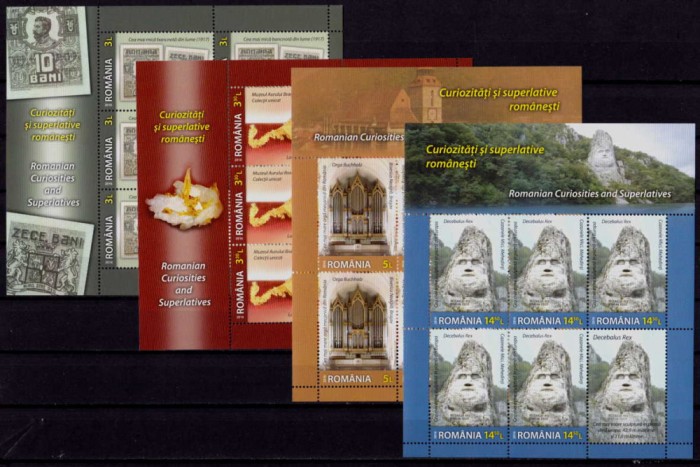 RO 2016 LP 2095b &quot;Curiozitati si superlative rom. &quot;,minicoli 5M+1V+manseta,MNH