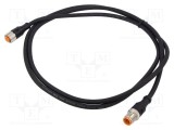 Cablu M12 LUTRONIC 1,5m 60VAC 4A PIN 5 IP67