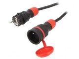 Prelungitor alimentare 15m negru 16A, KEL