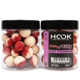 Boilies Critic Echilibrat HOOKBAITS Fifty-Fifty, Squid&amp;Strawberry, 16/20mm, 250ml