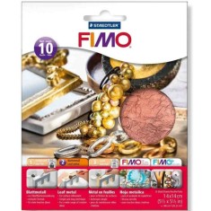 FIMO set 10 foițe de metal Cupru roșu