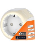 Cumpara ieftin Priza inteligenta, Onvis S4EU, control prin aplicatie si voce, compatibila cu Alexa, Apple HomeKit, Google Home, cronometru, retea Thread, raspuns ins