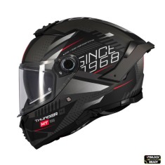 Casca integrala pentru scuter - motocicleta MT Thunder 4 SV Luminence D1 negru/gri mat (ochelari soare integrati) &ndash; tip viziera: MT-V-28B M (57/58cm)