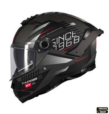 Casca integrala pentru scuter - motocicleta MT Thunder 4 SV Luminence D1 negru/gri mat (ochelari soare integrati) &amp;ndash; tip viziera: MT-V-28B XXL (63/64cm foto