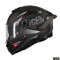 Casca integrala pentru scuter - motocicleta MT Thunder 4 SV Luminence D1 negru/gri mat (ochelari soare integrati) &ndash; tip viziera: MT-V-28B L (59/60cm)
