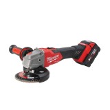 Polizor unghiular 125 mm cu franare si comutator culisant M18 FUELtm Milwaukee M18FSAG125XB-502X, 2 x M18 B5 acumulator, M12-18 FC incarcator, cutie H