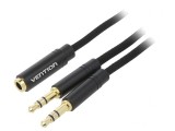 Cablu Audio Jack 3.5mm 3pin la 4pin 0.6m, Vention