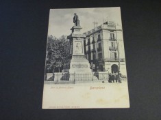 Carte Poștală Vintage Spania - Barcelona &quot;Monumentul Antonio L&oacute;pez&quot; (cel mai probabil din perioada 1900&ndash;1940)