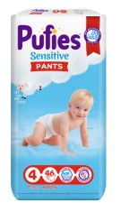 Scutece-chilotel Pufies Pants Sensitive Maxi, Marimea 4, 9-15 kg, 46 buc foto