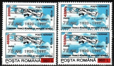Romania 2000 - Posta Aeriana 4v.neuzat,perfecta stare(z) foto