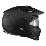 Casca MT Streetfighter SV S Pure A1 negru mat (ochelari soare integrati) &ndash; masca (protectie) barbie si cozoroc detasabile &ndash; omologare noua ECE 22.06 X