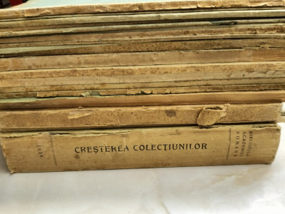 Cresterea colectiunilor - Biblioteca Academiei Romane 18 volume ( 1906 - 1938) foto