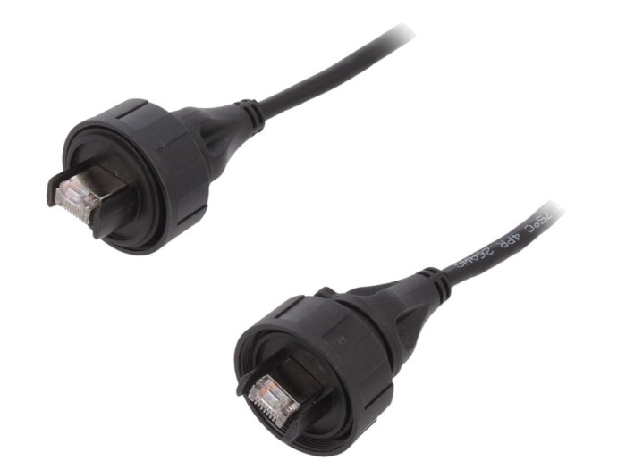 Cablu Ethernet 3m IP68 aurit