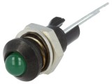 Lampă de control LED verde convex &Oslash;8mm pentru PCB - MENTOR