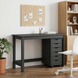 Cumpara ieftin Set birou si cabinet mobil MOSS 2 buc. Gri