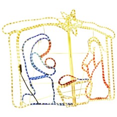Decoratiune de Craciun scena nasterii, 240 leduri, 116x41x87 cm